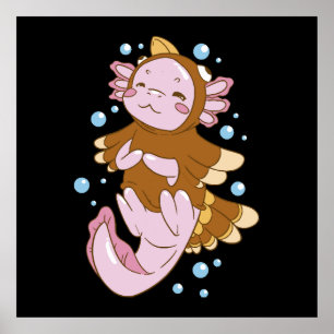 Truthahn-Verkleidung Axolotl Spaß Poster