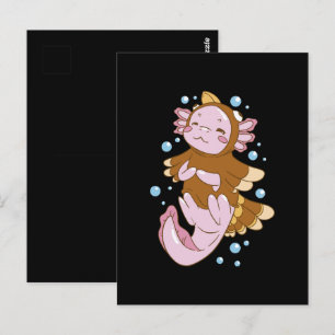 Truthahn-Verkleidung Axolotl Spaß Postkarte