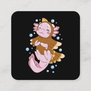 Truthahn-Verkleidung Axolotl Spaß Quadratische Visitenkarte