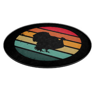 Truthahn-Vogel Thanksgiving bedrängt Vintage-Sonne Schneidebrett