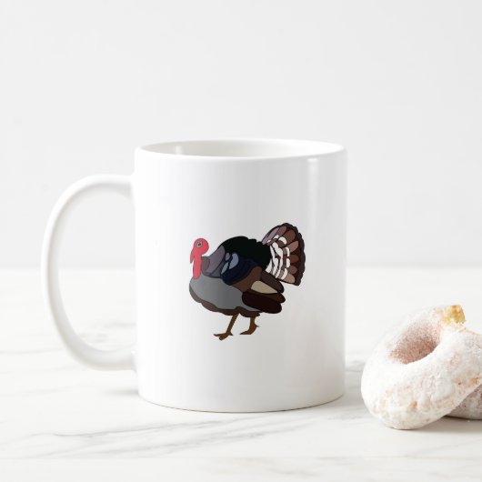 Truthahn Vogel Truthahn Kaffeetasse (Mit Donut)