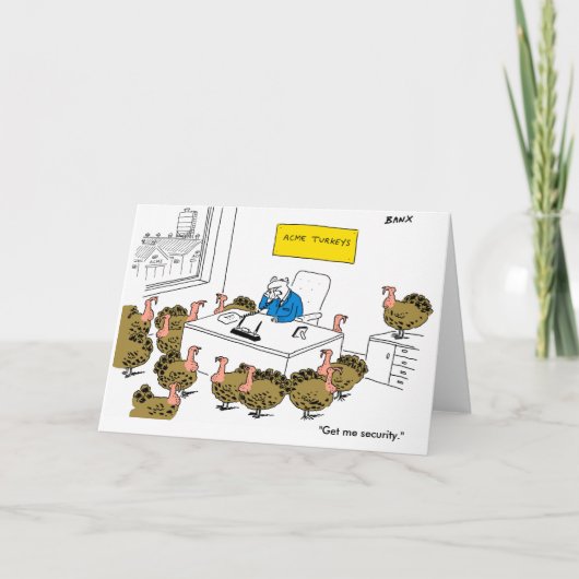 Truthahn-Weihnachtskarte Feiertagskarte (Vorderseite)