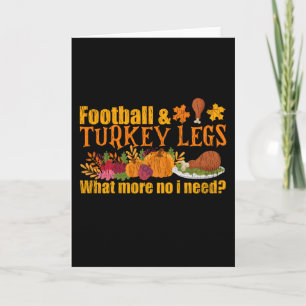 Truthahnbeine Fußball Familie Passend Thanksgiving Karte