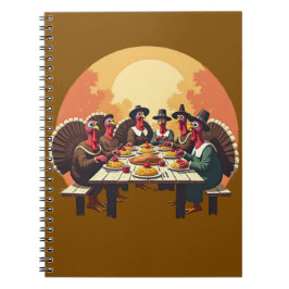 Truthähne essen Erntedank Notizblock