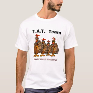 Truthähne gegen Erntedank-lustigen T - Shirt