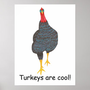 Truthähne sind cool, Pointillismus individuelle Po Poster