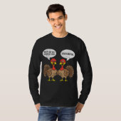 Truthähne sprechen dankbare Vegetarier Erntedank T-Shirt (Vorne ganz)