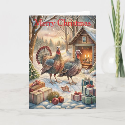 Truthähne zu Weihnachten (Vorderseite)
