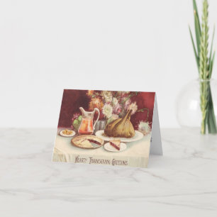 Truthahnessen Festtag Vintage Thanksgiving 1907 Karte