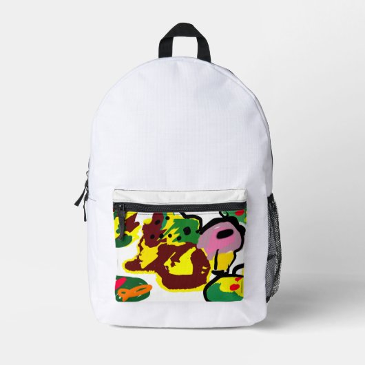 Truthahnfarbe bedruckter rucksack (Vorderseite)