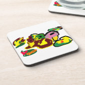 Truthahnfarbe  getränkeuntersetzer (Linke Seite)