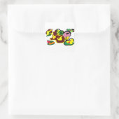 Truthahnfarbe  quadratischer aufkleber (Tasche)