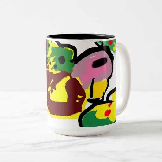 Truthahnfarbe zweifarbige tasse (VorderseiteRechts)