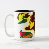 Truthahnfarbe zweifarbige tasse (Links)