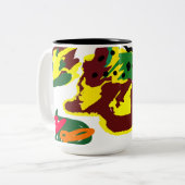 Truthahnfarbe  zweifarbige tasse (Vorderseite Links)