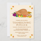 Truthahnfest | Thanksgiving Potluck-Einladung Einladung (Vorderseite)