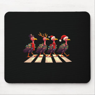 Truthahngeier überquert Straße Xmas Mousepad