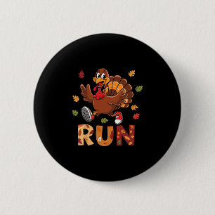 Truthahnlauf-Kostüm Thanksgiving Laufender Truthah Button