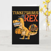 Truthahnsaurus Rex Dab Truthahn Dino Kleinkind Jun Karte (Gelbe Blume)