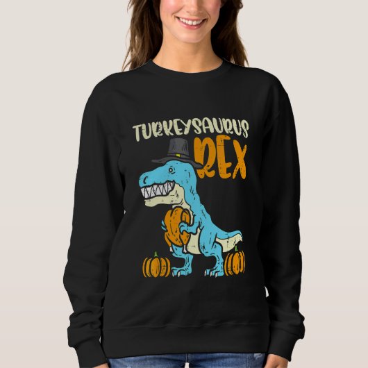 Truthahnsaurus Rex Dab Truthahn Dino Kleinkind Jun Sweatshirt (Vorderseite)