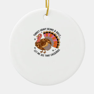 Truthahnsoße Bohnen und Brötchen, lass mich diese Keramik Ornament