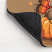 Truthahntags-Truhe mit dankbaren Herzen Mousepad (Ecke)