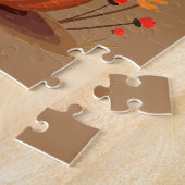 Truthahntags-Truhe mit dankbaren Herzen Puzzle (Seite)