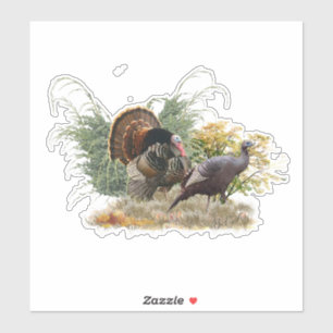 Truthühner-Aufkleber Aufkleber