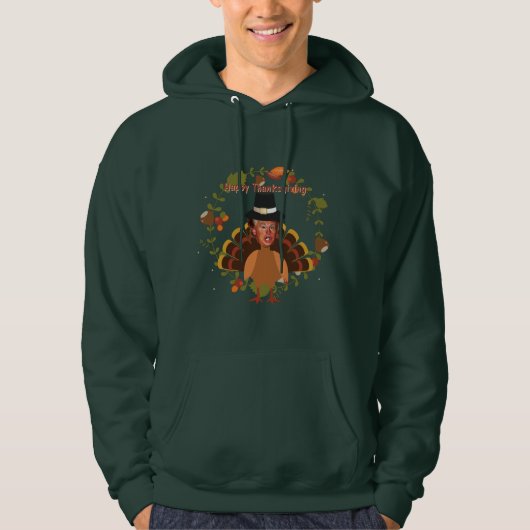 Truthühner-Erntedank Hoodie (Vorderseite)