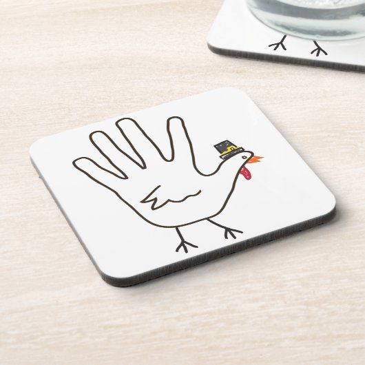 Truthühner Getränkeuntersetzer (Linke Seite)