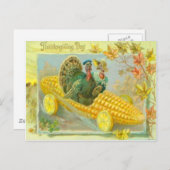 Truthühner in Maisfahrzeugen Postkarte (Vorne/Hinten)