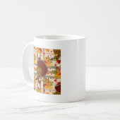 Truthühner karierter Erntedank Kaffeetasse (Vorderseite Links)