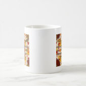 Truthühner karierter Erntedank Kaffeetasse (Mittel)