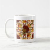Truthühner karierter Erntedank Kaffeetasse (Links)