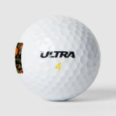Truthühner mit schwarzem Erntedank Golfball (Logo)