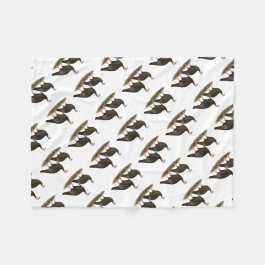Truthühner Ostpaare Fleecedecke (Vorderseite (Horizontal))