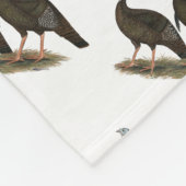 Truthühner Ostpaare Fleecedecke (Ecke)