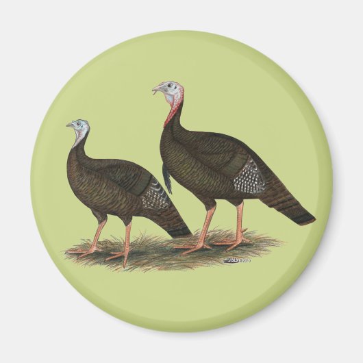 Truthühner Ostpaare Magnet (Vorne)
