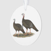 Truthühner Ostpaare Ornament (Vorderseite)