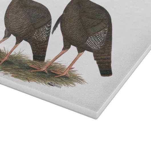 Truthühner Ostpaare Schneidebrett (Ecke)