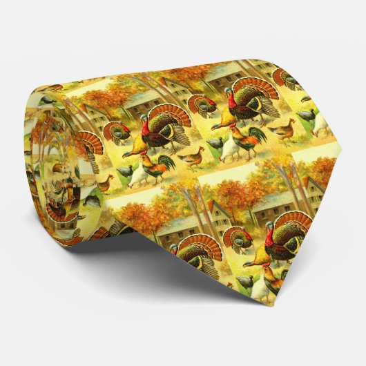 Truthühner und Hühner Krawatte (Gerollt)