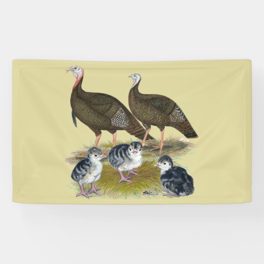 Truthühnerfamilie Eastern Wild Banner (Horizontal)