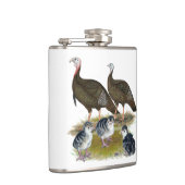 Truthühnerfamilie Eastern Wild Flachmann (Rechts)