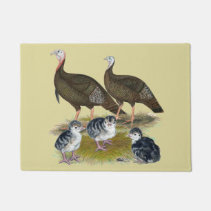Truthühnerfamilie Eastern Wild Fußmatte