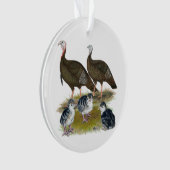 Truthühnerfamilie Eastern Wild Ornament (Vorderseite)