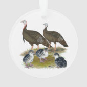Truthühnerfamilie Eastern Wild Ornament (Rückseite)