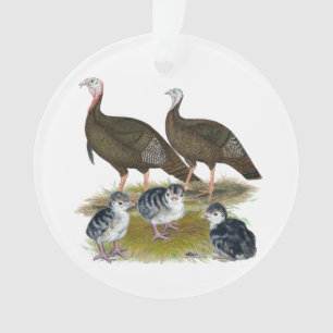 Truthühnerfamilie Eastern Wild Ornament