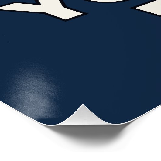 Try Hard! You can Do It! Footballplayer Poster (Ecke)