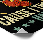 Try Jesus Not Me Cause I Throw Hands Funny Boxing Poster (Ecke)