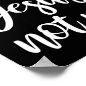 Try Jesus Not Me Christian Faith God Christianity Poster (Ecke)